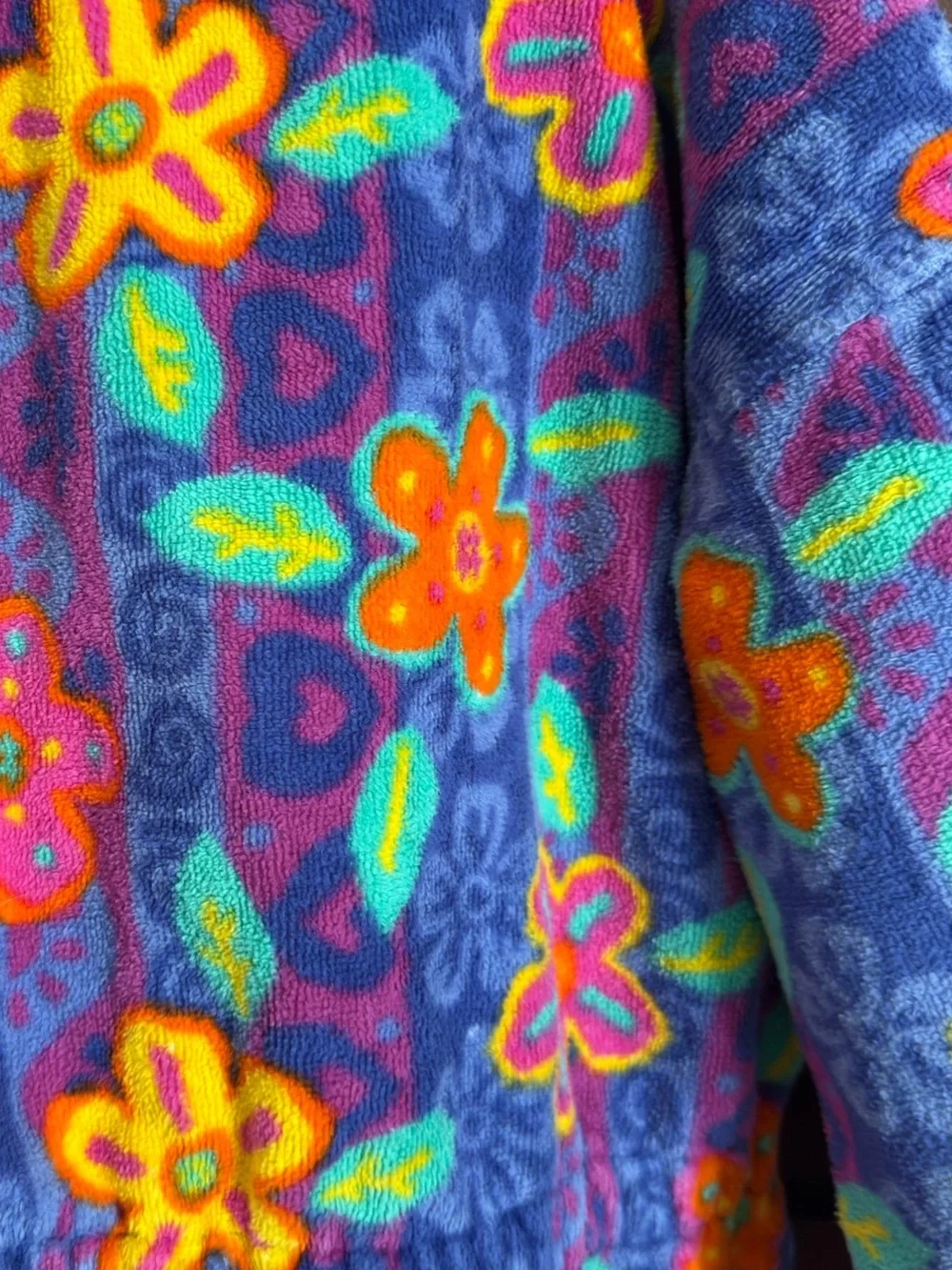 VTG 90’s Gymboree Groovy Flowers Rainbow Tag Iconic Terry Swim Cover Up RARE